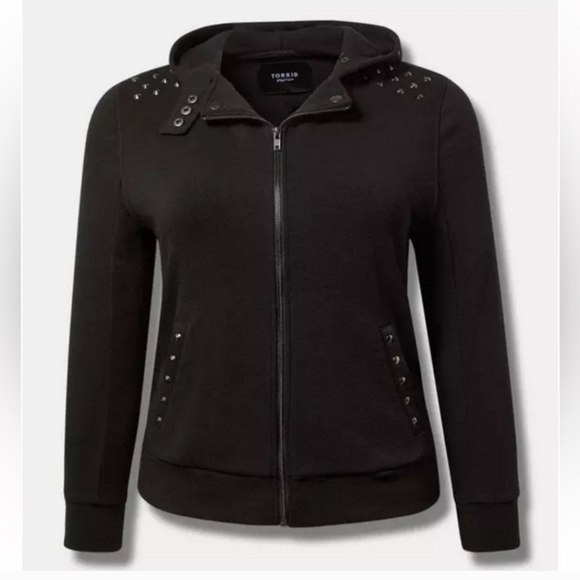 SOLD Torrid Fleece studded jacket - Picture 3 of 4